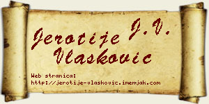 Jerotije Vlašković vizit kartica